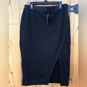 NWT Express Cotton Blend Sweatshirt Soft Material black Midi Skirt